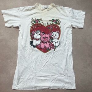 True Vintage Single Stitch Best Buds Forever Valentines Day Graphic T-Shirt USA